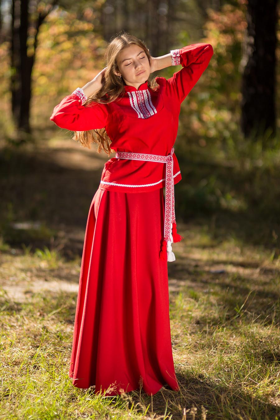 Underwear Women in Slavic costumes in Rostov-on-Don