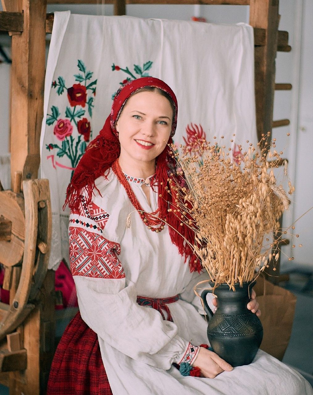 Women in Slavic costumes in Rostov-on-Don